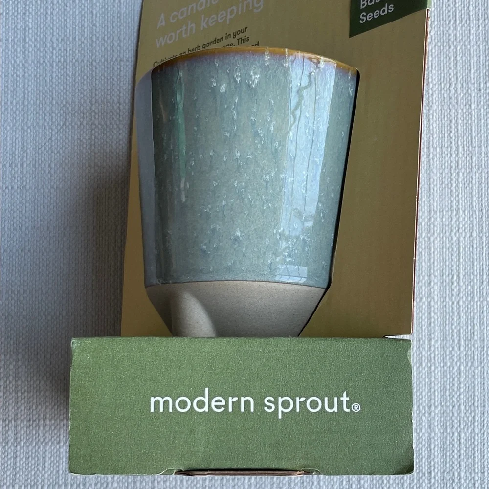 Modern sprout glow & grow Candle + grow kit herb garden